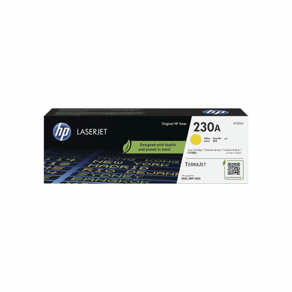 HP 230A Yellow Original LaserJet Toner Cartridge (W2300A) | For HP Color LaserJet Pro 4201, 4203, MFP 4301, 4303 Series