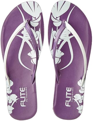 FLITE Women's Pink and White PU Slippers PUL-05