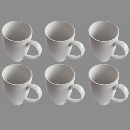 Ariane Non Stackable Prime White Porcelain Coffee Mug(300ml, pack of 6)