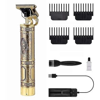 Golden Electric Hair Trimmer - USB Rechargeable with Adjustable Clippers, USB Cable & Cleaning Tools