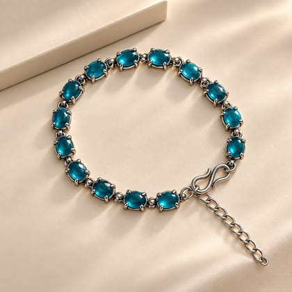 Trendy Turquoise Blue Crystal Beaded Adjustable Bracelet Trendy Turquoise Blue Crystal Beaded Adjustable Bracelet