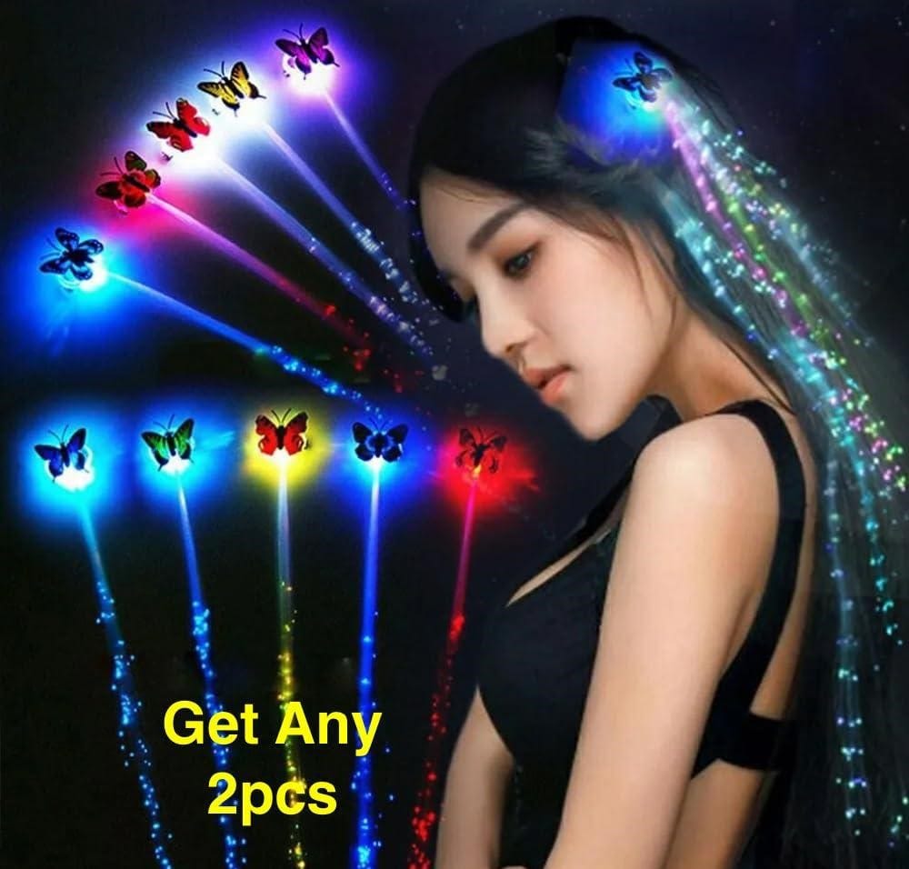 2pcs Lighting Butterfly Dark Party Hair Accessories