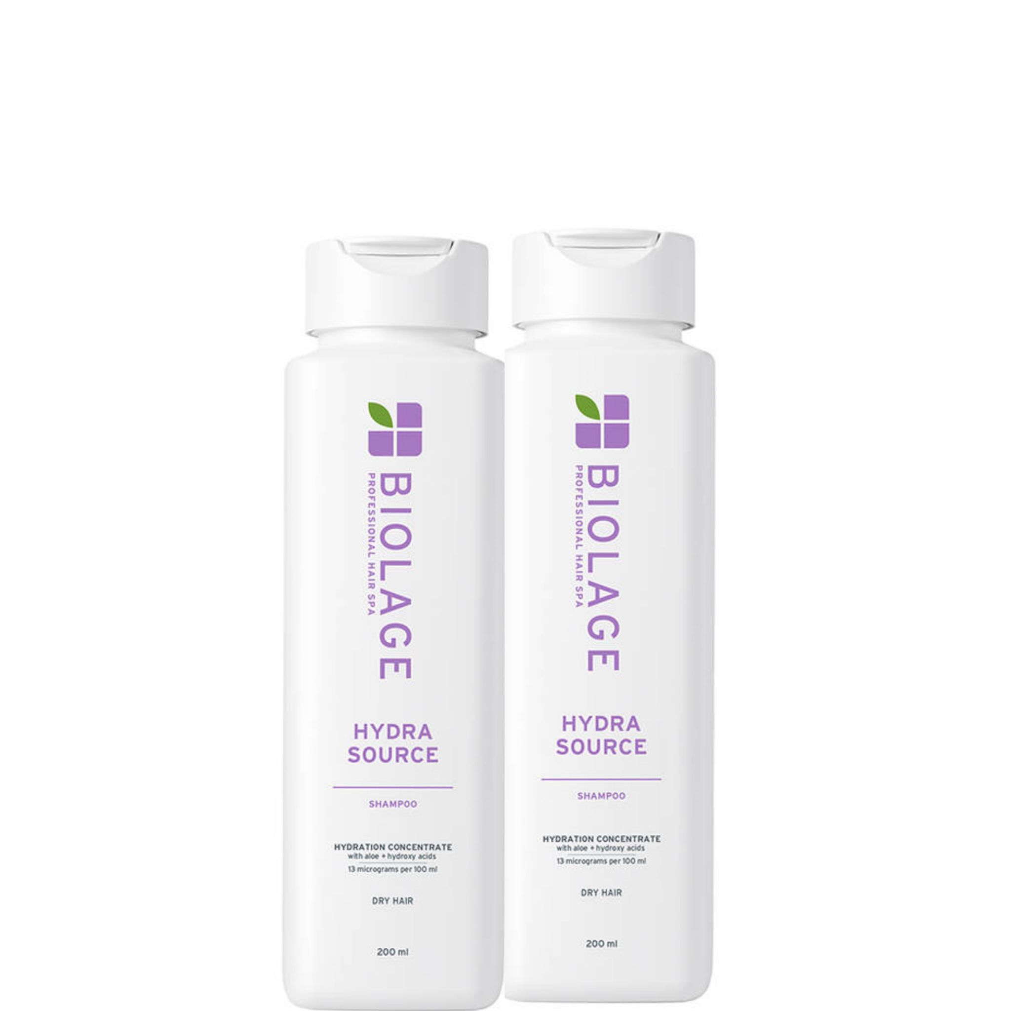 Biolage Professional Hydrasource Shampoo with Aloe, Moisturizes & Hydrates Dry Hair (200ml each) Pack of 2