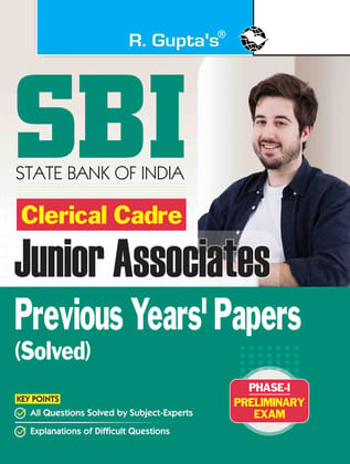 SBI: Clerical Cadre - Junior Associates (Phase-I Preliminary Exam)- Previous Years' Papers (Solved) (R-1820)