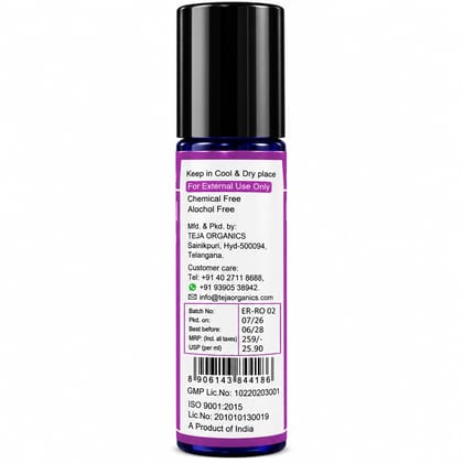 Lavender Roll-On 10 ml | Lavender Essential Oil Roll On | Aromatherapy Blend | help reduce stress, calm the mind, and support restful sleep.