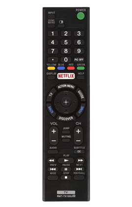 Sony LED Smart TV Remote 4K (No Voice Command) with Netflix Hotkeys | Compatible with Sony Bravia Smart LCD LED UHD OLED QLED 4K Android TV