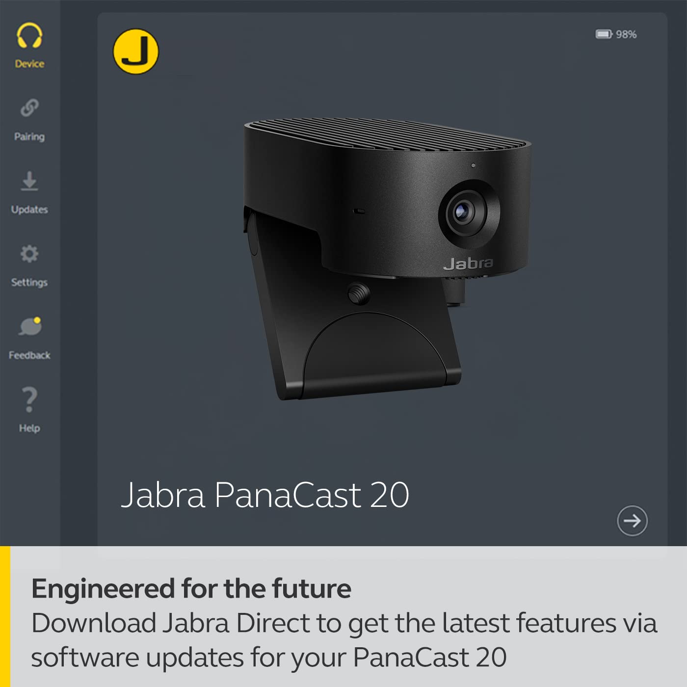 Jabra PanaCast 20 4K Video Conferencing Camera