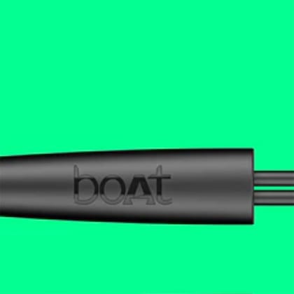 boAt BassHeads 212L Wired in-Ear Earphones with 10mm Drivers, Deep Bass, in-Line Mic, 3.5mm L-Shaped Jack, 120cm Durable Cable, Comfortable ABS Eartips, Universal Compatibility (Active Black)