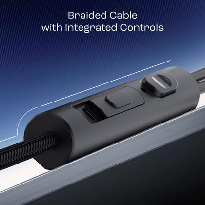 boAt BassHeads 162 V2 Wired Earphones with 10mm Drivers, Metallic Earbuds, Integrated Controls, In-Line Microphone, Ergonomic Fit, Braided Cable & 3.5mm Jack