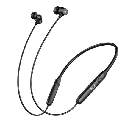 boAt Rockerz 301/ZEN ANC, (~30dB) ANC, 13mm Drivers,ENx, 40ms Low Latency, Hall Switch, Stream Ad Free Music via App Support, Bluetooth Neckband, Wireless with Mic Earphones (Onyx Black)