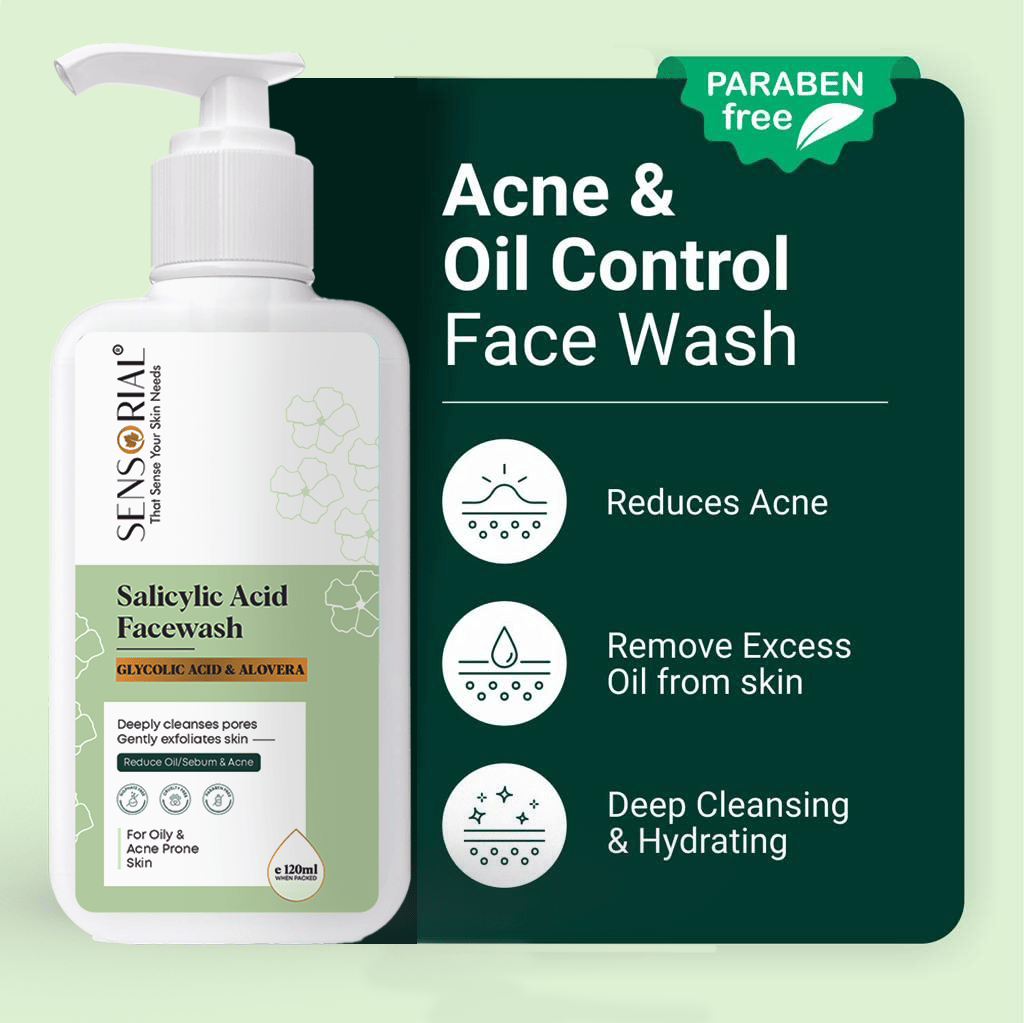 Sensorial Salicylic Acid Facewash for Acne & Oil Control, 120ml