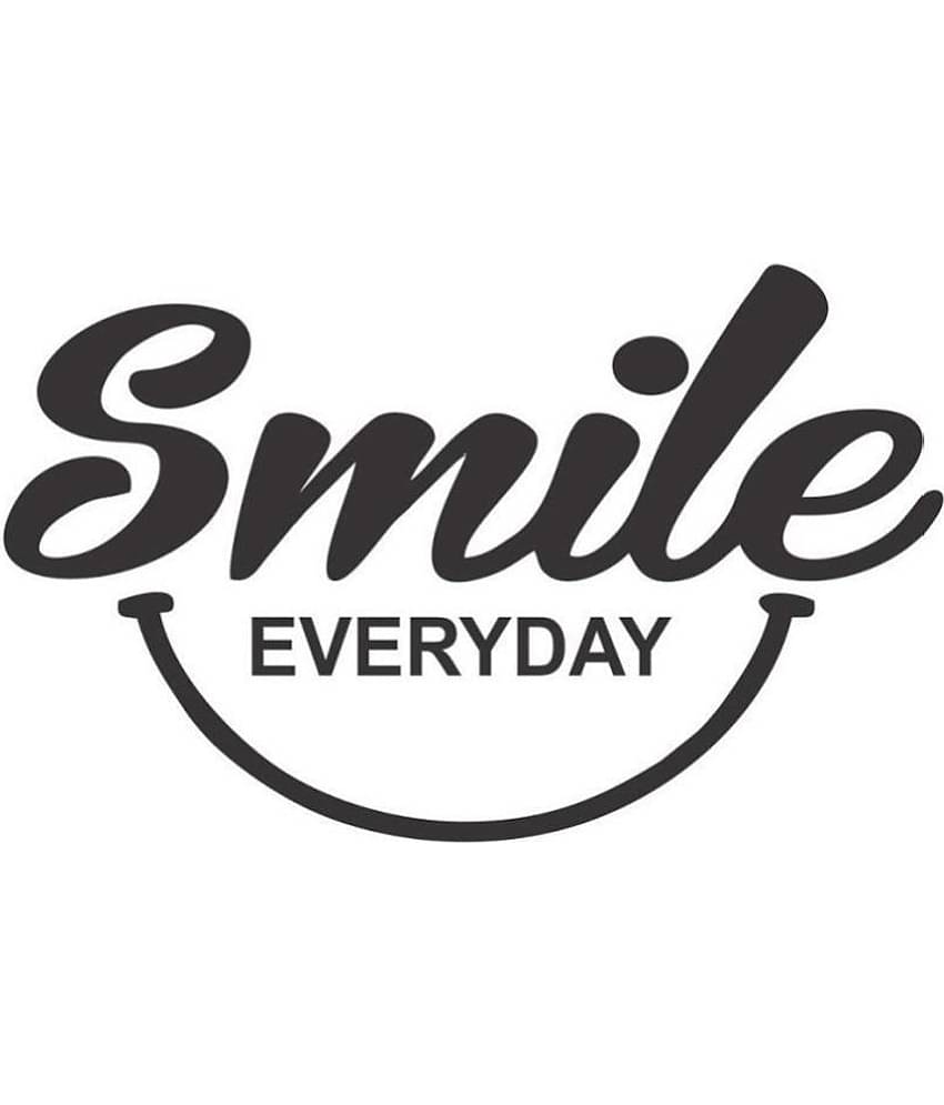 Asmi Collection Smile Everyday Motivational Quote Motivational/Quotes Sticker ( 38 x 60 cms )