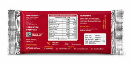 PROTIBAE™ Choco Peanut Protein Bar – 50g