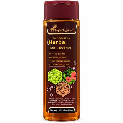 Herbal Hair Cleanser 200 ml | Ayurvedic Natural Shampoo  |Enriched with Hibiscus and Amla | Cleansing and Nourishing | Remove impurities without stripping natural oils | Natural Conditioner