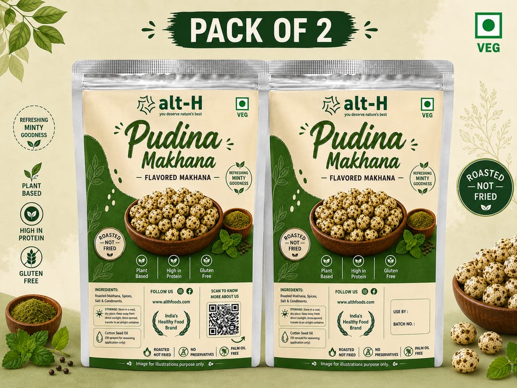 alt-H Roasted Pudina Makhana (Pack of 2)