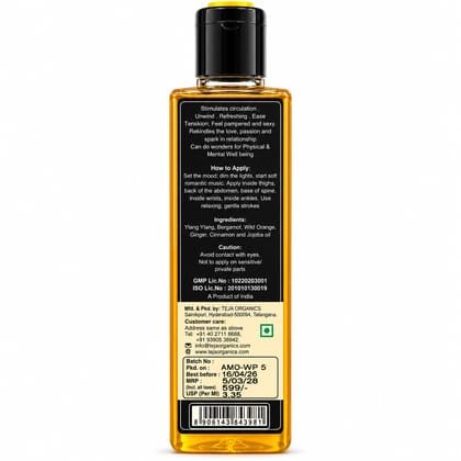 Amazing Joyful Massage Oil 100ml | Stimulates circulation | Unwind | Refreshing | Ease Tension | Feel pampered and sexy | Rekindles the love passion | Spark in relationship | Can do wonders for Physical & Mental Well being
