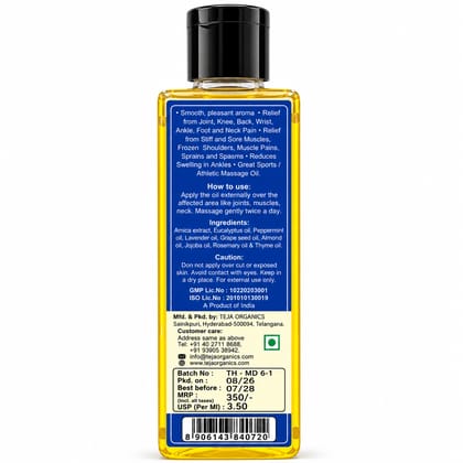 Arnica Pain Relief Massage Oil 100ml | Known as a panacea for all forms of pain | Supports Joint & Muscle Comfort | Healing for Sore & Stiff Muscles | Relief from Joint, Knee, Back, Wrist, Ankle, Foot and Neck Pain 