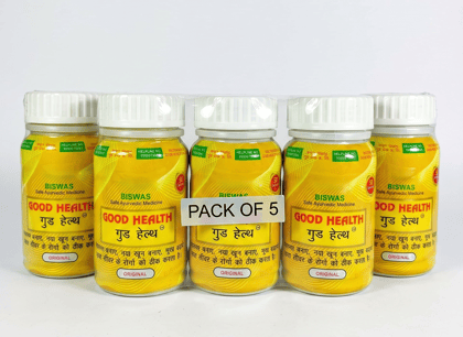 Dr Biswas Good Health Capsules – 50 Veg Caps × 5 Bottles (Total 300) | Natural Weight Gain, Energy & Immunity Booster | Appetite & Liver Support.