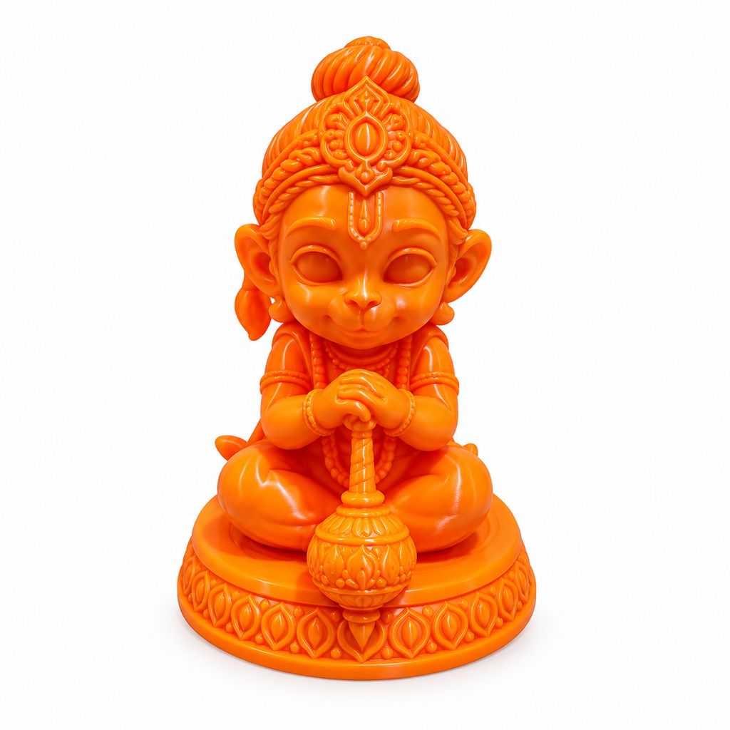 Kesari Hanuman Ji Orange Idol Statue - Pooja Needs | Buy online on ZillyBuy