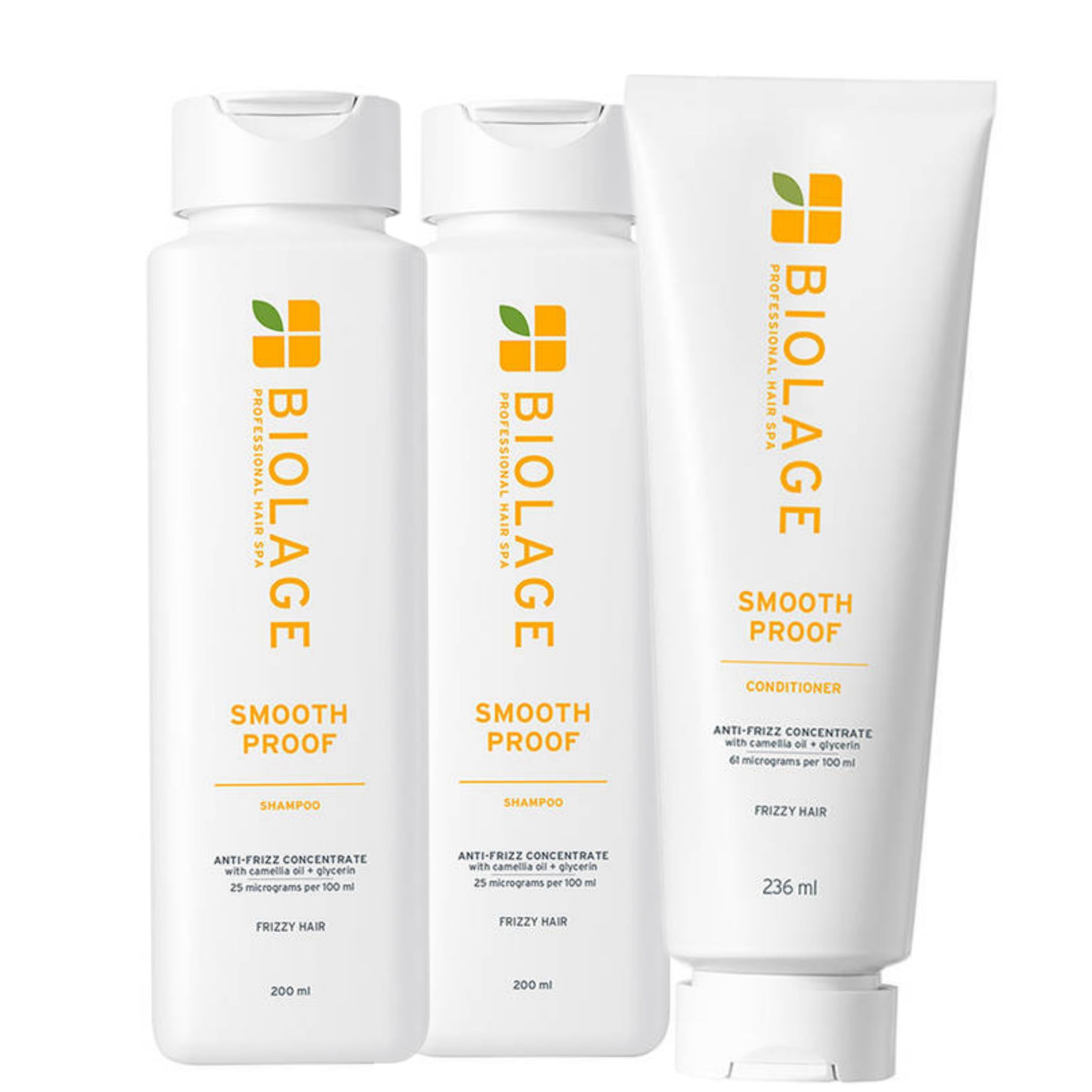 Biolage Smoothproof Shampoo & Conditioner Combo(400ml + 236ml) Pack of 3