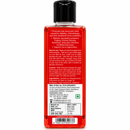 Diabetic Foot-Care Massage Oil | Helps to Improve Diabetic foot condition | Helps to relieve neuropathic pain | Relieves Neuropathy Symptoms Tingling, Pricking, Burning, Numbness, Sharp Pain Infections and Balancing issues | Supports Nerve Regeneration