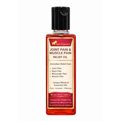Joint Pain & Muscle Pain Relief Oil 100ml | Immediate Relief from: Joint Pain, Back Pain, Rheumatic Pain, Muscle Pain | Relief from Stiffness & Soreness | Relief from Swollen, Painful, Strained Joints, Muscular Pain, Spasm & Cramps 