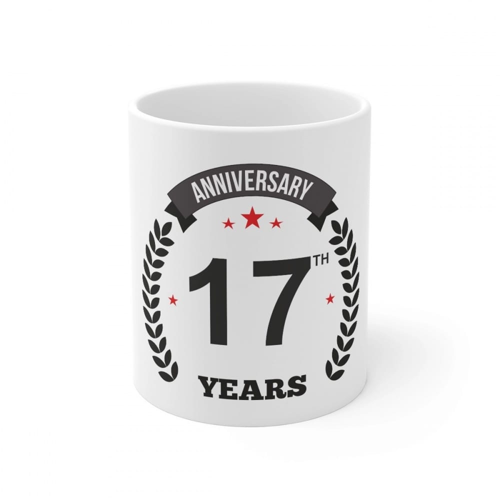 Generic Ceramic 17th Anniversary Printed Coffee Mug (Color: White, Capacity:330ml) - Toys and Games | Buy online on ZillyBuy