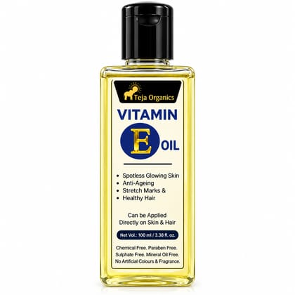 Vitamin E Oil (Diluted) 100ml | Skin & Hair Nourishing Oil | For Spotless Glowing Skin | Anti-Ageing | Stretch Marks | Healthy Hair