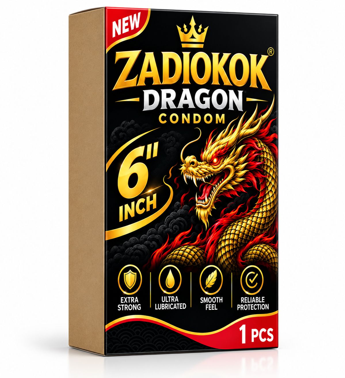 Zadiokok Dragon Condom Silicone Penis Extender 6 Inches Reusable Condom for men Extra Pleasure (Pack of 1)
