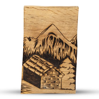 Panchachuli Pyrography 9X6 inches