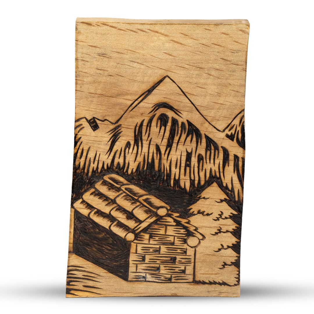 Panchachuli Pyrography 9X6 inches