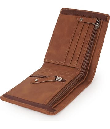 Classic World PU Self Design Men's RFID Wallet With 5 Slots For Card ( Brown , Pack of 1 )