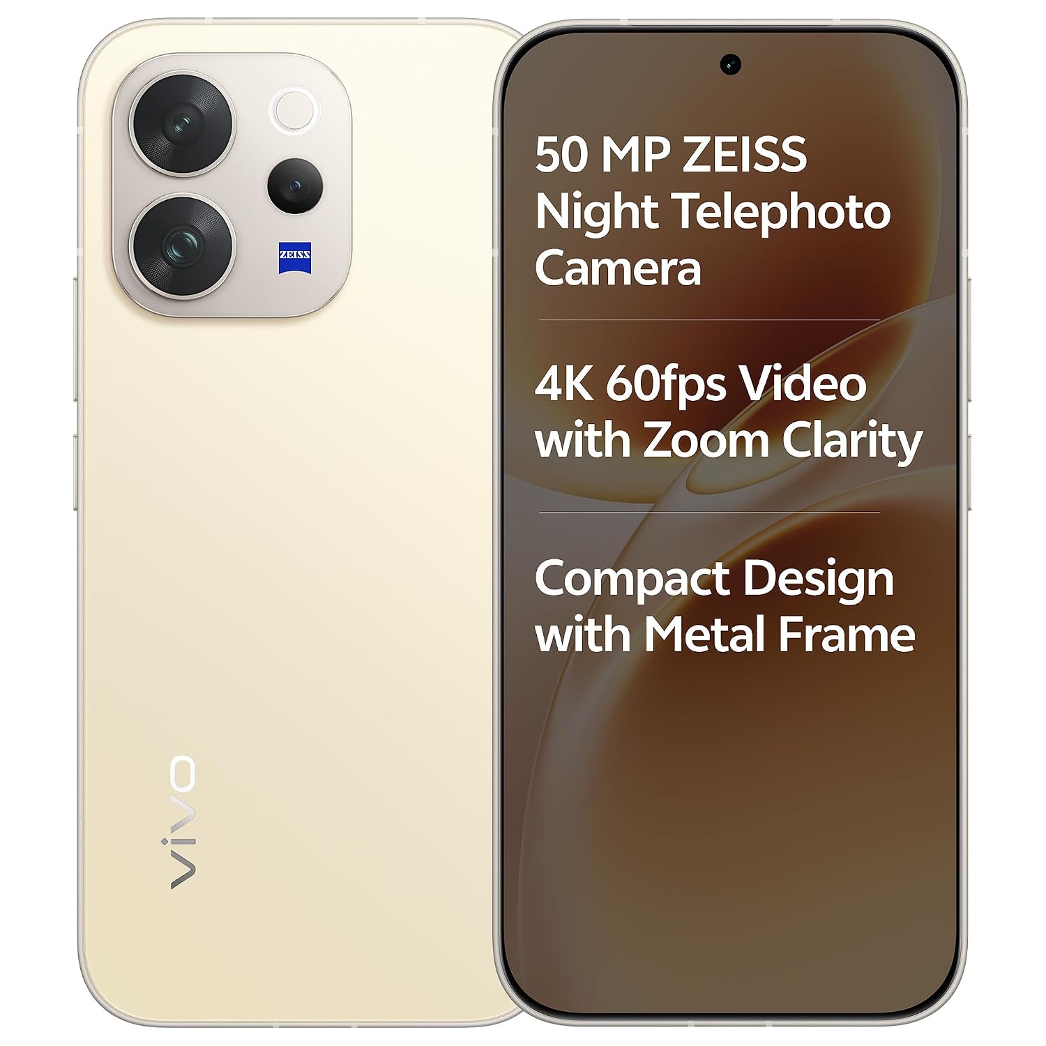vivo V70 5G White Box (Lemon Yellow, 8GB RAM, 256GB Storage)Adopter not including
