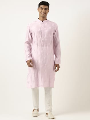 Lavender Embroidered Kurta Set-XS/36 / Only Kurta - No Lowers