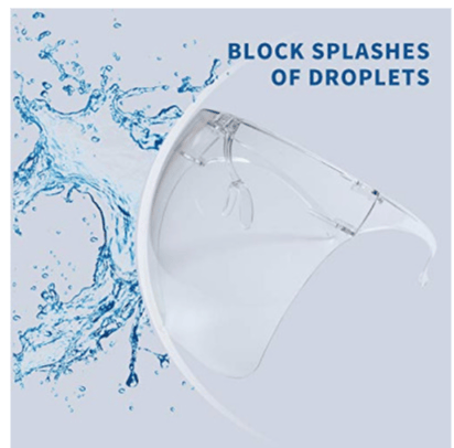 NEW TRANSPARENT FACE SHIELD GOGGLES pack of 2