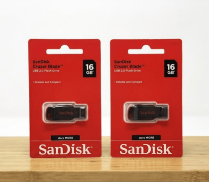 SanDisk Cruzer Blade USB 2.0 16gb Pendrive Pack of-2 Compatible with Audio Player, Desktop Computer, Gaming Console, Laptop, Mobile, Tablet, Netbook, Television USB 2.0 Plastic Case (Black, Red)