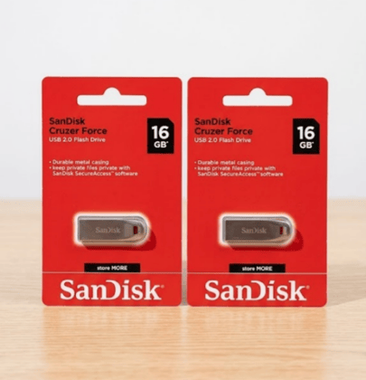 Sandisk Cruzer Force USB Drive 64GB 2.0 Pendrive Pack of-2 Compatible with Audio Player, Desktop Computer, Gaming Console, Laptop, Mobile, Tablet, Netbook, Television USB 2.0 Plastic Case 