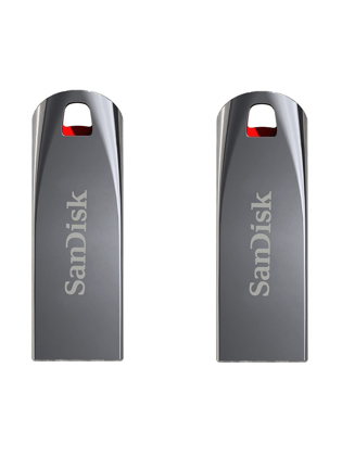 Sandisk Cruzer Force USB Drive 64GB 2.0 Pendrive Pack of-2 Compatible with Audio Player, Desktop Computer, Gaming Console, Laptop, Mobile, Tablet, Netbook, Television USB 2.0 Plastic Case 