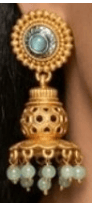 Generic Women's Pack Of 2 Zinc Alloy Gold Plated Jhumka Earrings (Multicolor)