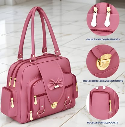 Premium Faux Leather Women Hand Bag | Stylish Ladies Shoulder & Tote Purse for Office, Shopping & Daily Use