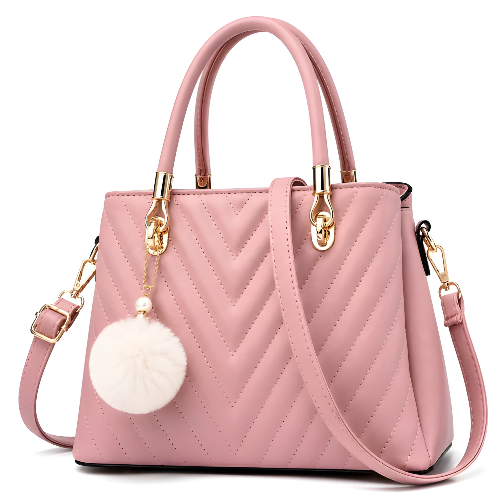 Fashionable Ladies Faux Leather Hand Bag | Women Shoulder Purse for Office & Shopping