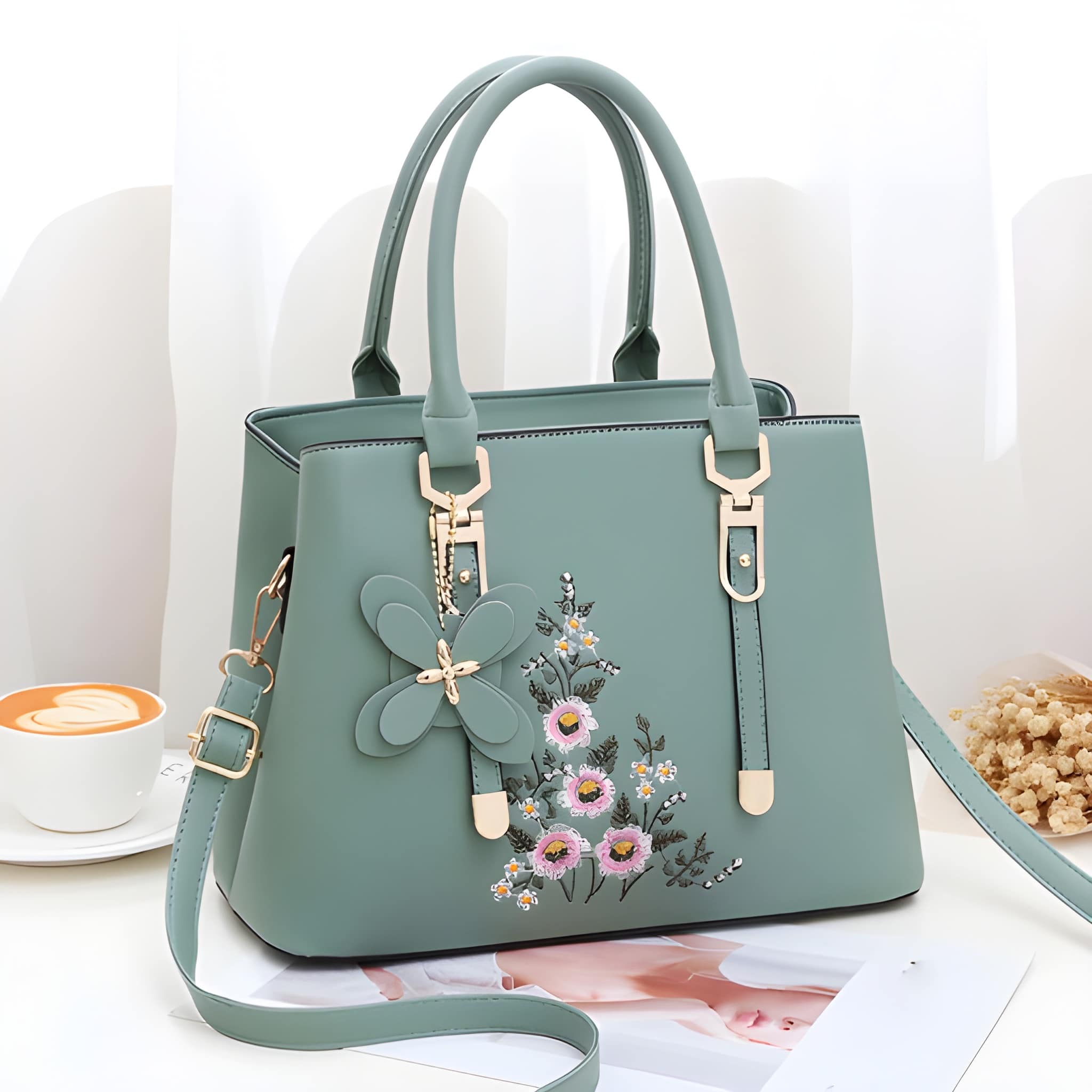 Ladies Faux Leather Hand Bag | Elegant Women Shoulder Purse for Daily Use, Travel & Shopping