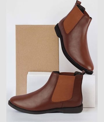 Fausto Tan Men's Chelsea Boots