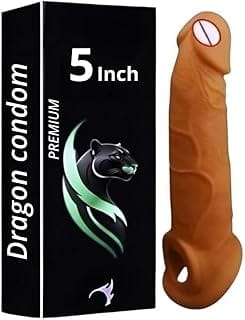 Dragon Condome For Men 5-inch Durable Size Skin-Friendly Silicone Comfortable Fit – Single Piece | Ultra Soft | Long Lasted | Extra size