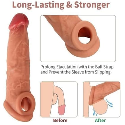 Premium Dragons Condom, 6 Inch, Silicone, Natural Color, for Men Ultra Soft | Long Lasted | Extra Pleasure Extra size | fill