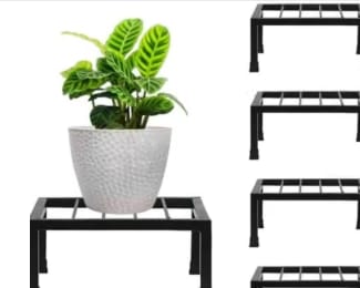 Metal Planter Stand || Plant Stand for Pots|| Outdoor Plant Stand (Square Stand (Set of 4 )) Planter stande pot Palnter Plant pot