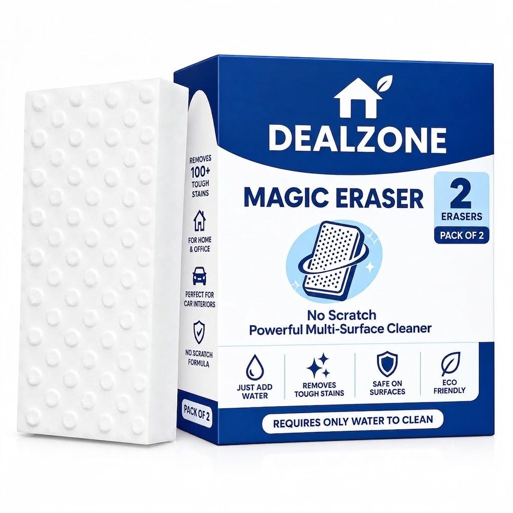 DEALZONE Premium Melamine Magic Eraser Sponges – Pack of 2