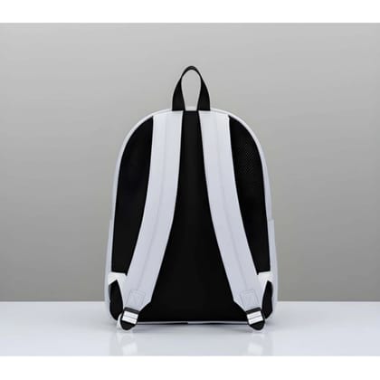 Generic Unisex PU Leather Solid Medium Zipper Backpack (Grey)
