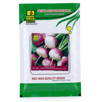 NSC Turnip, PTWG variety, 100 gram Truthfully Labelled Seed Pouch