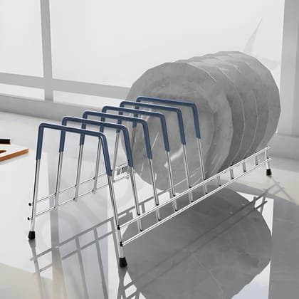 Heavy Duty Multipurpose Stainless Steel Plate & Lid Stand Holder | Kitchen Utensil Organizer Rack